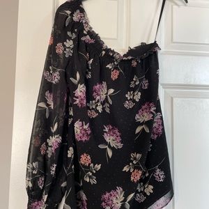 White House black market one shoulder blouse size small